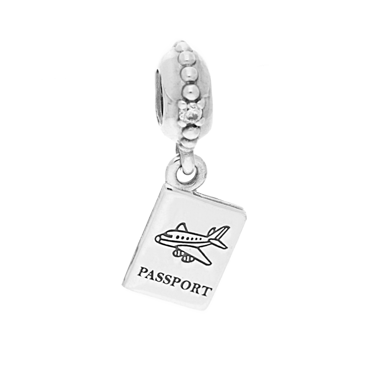 Pandora Passport Dangle Charm 791147CZ thejewelhut.co.uk