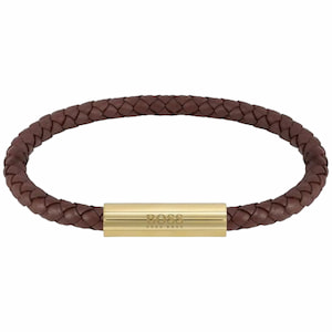 BOSS Men's Leather Bracelet