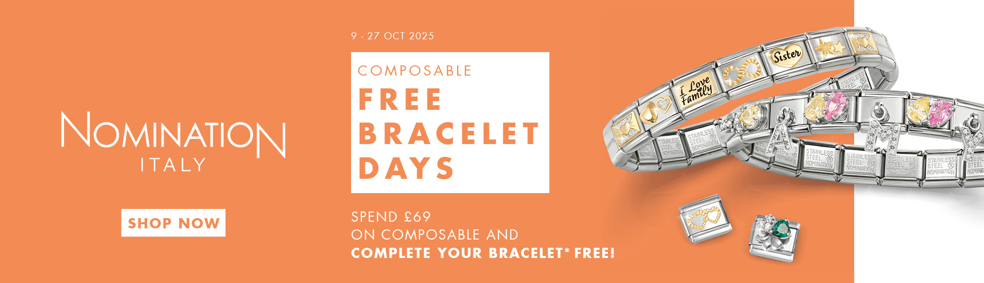 Nomination free bracelet days sale