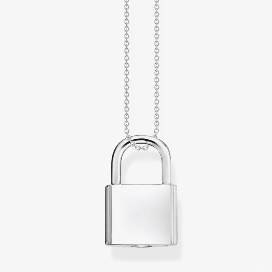Thomas Sabo Silver Plain Padlock Necklace