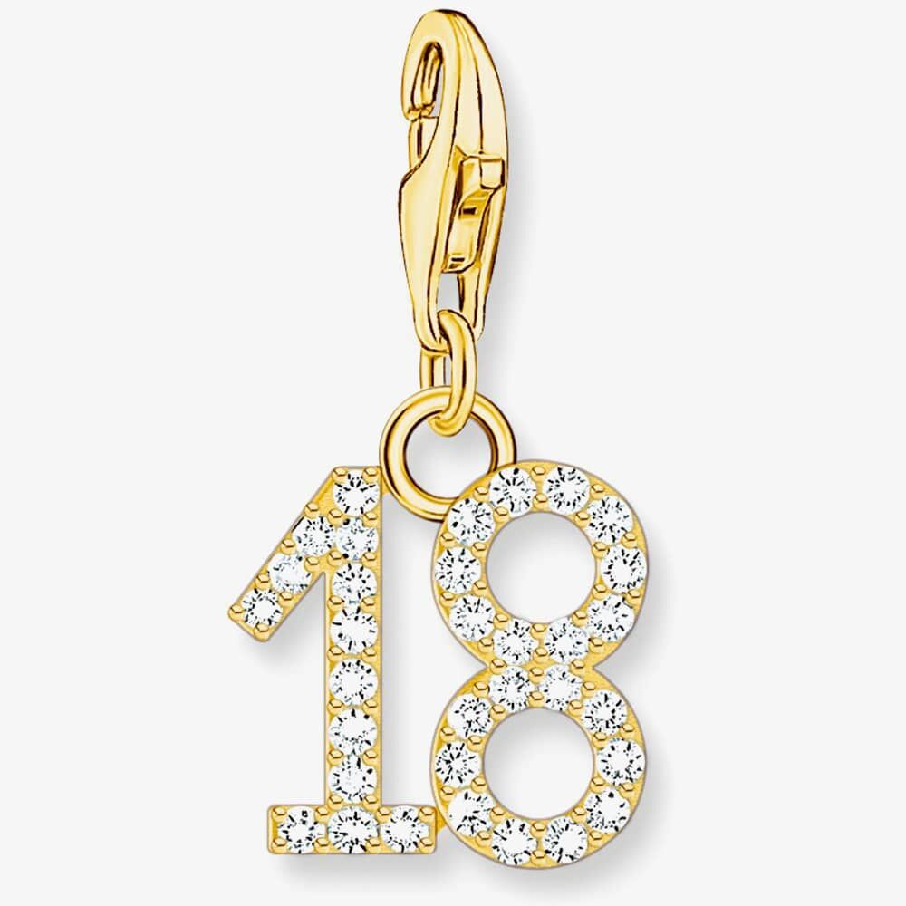 Thomas Sabo Gold Plated 18 Cubic Zirconia Charm