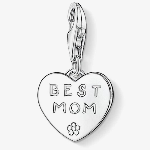 Thomas Sabo Silver Best Mom Heart Charm