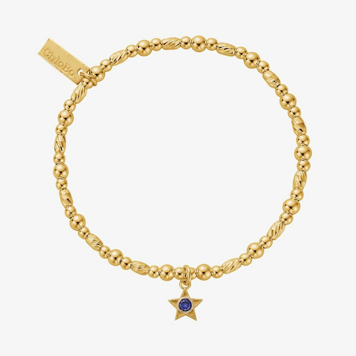 Chlobo 18ct Gold Plated September Birthstone Bracelet
