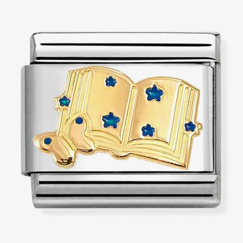 Nomination Composable Classic Book with Blue Stars Charm