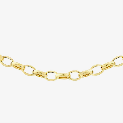 9ct Yellow Gold Oval Belcher Chain