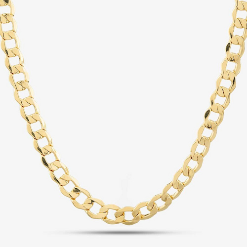 9ct Yellow Gold Curb Chain Necklace