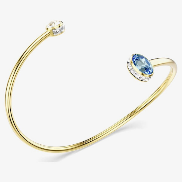 Swarovski Chroma 18ct Yellow Gold White & Blue Bangle