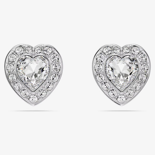 Ariana Grande X Swarovski Capsule White Crystal Heart Stud Earrings