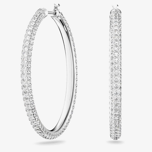 Swarovski Stone Crystal Hoop Earrings