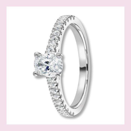 1888 Collection Platinum Oval Cut Ring