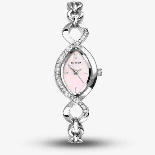 Sekonda Cocktail Dress Silver Stone Set Watch
