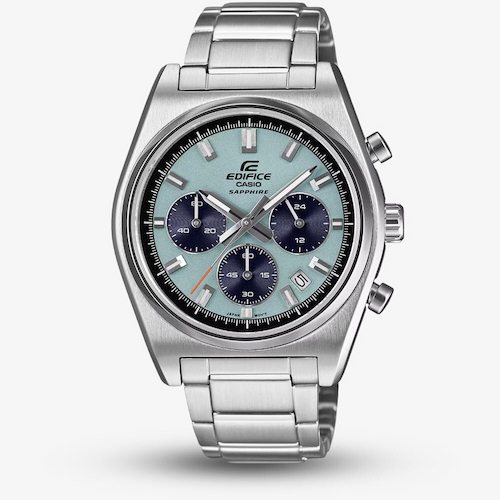 Casio Mens Edifice Classic Sports Car Chronograph Blue Bracelet Watch