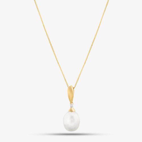 9ct_Gold_Diamond_and_Freshwater_Pearl_Pendant