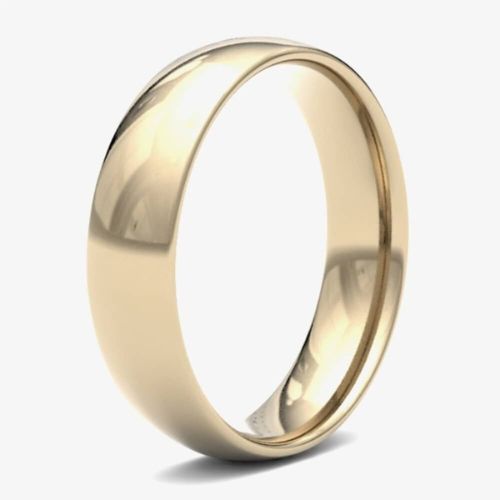 9ct Yellow Gold Light Court Wedding Ring