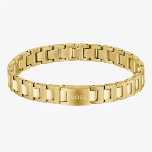 BOSS Candor Gold Plated Stainless Steel Link Bracelet