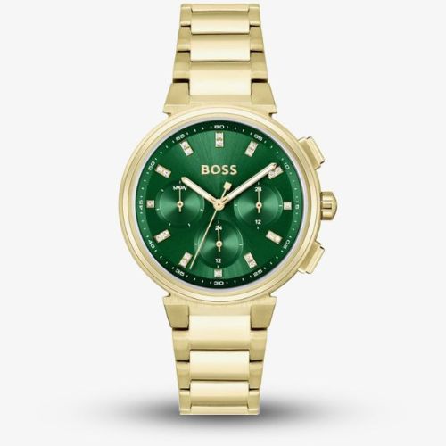 BOSS One Gold Plated Crystal Watch - Top Ladies Watches