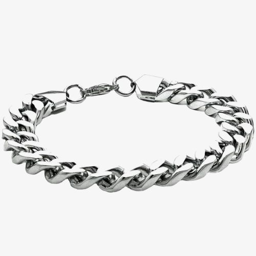 Bourne and Wilde Stainless Steel Chunky Curb Bracelet