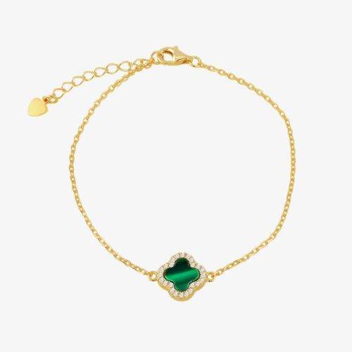 LUXE Malachite Clover Bracelet