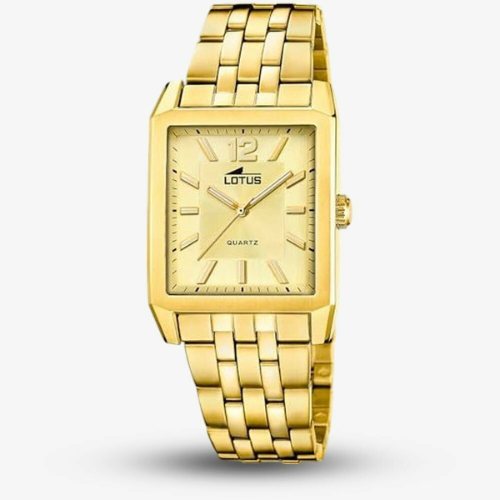 Lotus Men's Gold Square Watch
