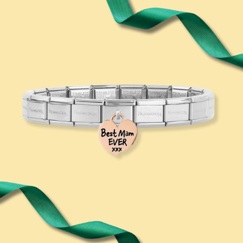 Nomination CLASSIC Composable Rose Gold Heart Best Mam Ever Bracelet