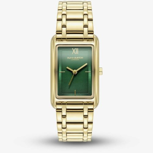 Olivia Burton Classic Grove Gold Plated Green Dial Bracelet Watch