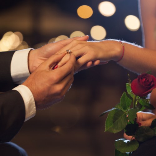 Proposal at a Romantic Restaurant