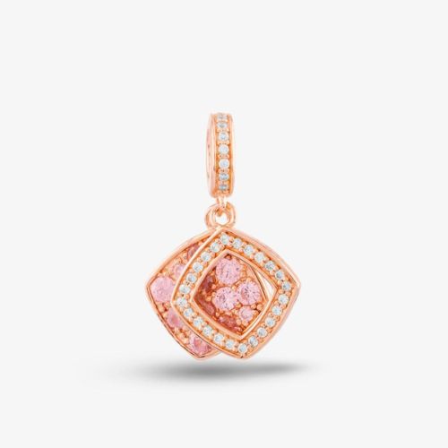 Rosa Lea 2 Square Dangle Charm