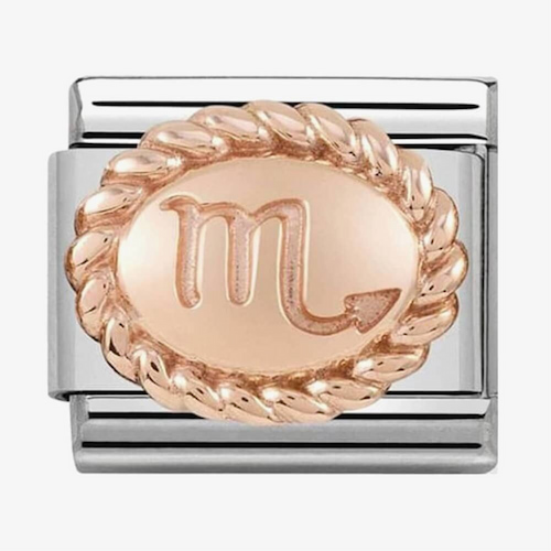 Nomination CLASSIC Rose Gold Oval Zodiac Scorpio Charm