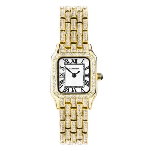 Sekonda Monica Gold Plated Crystal Set Watch