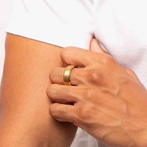 Shop Fred Bennett Brushed Gold Plated Tungsten Ring