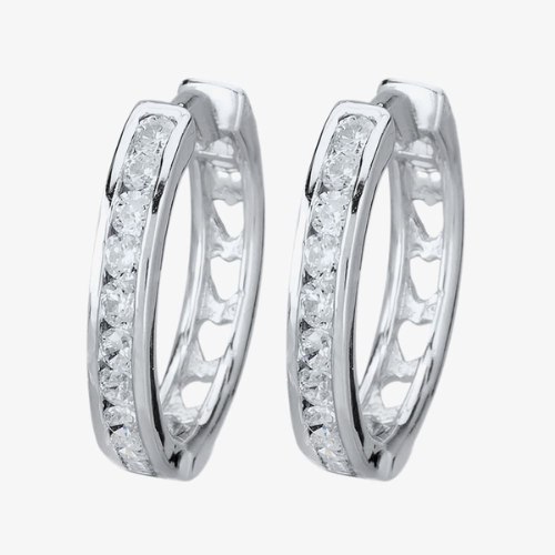 Starbright_Silver_Cubic_Zirconia_Heart_Huggie_Earrings