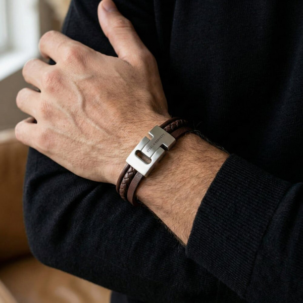 Steel & Barnett Casual Cole Tan Leather Multi Strand Bracelet