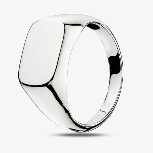 Sterling Silver Plain Oblong Signet Ring