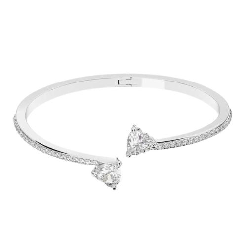 Swarovski Attract Soul White Crystal Heart Bangle