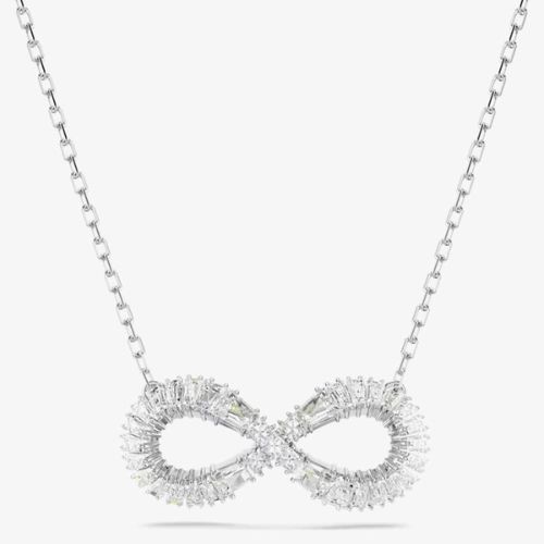 Swarovski Hyperbola Rhodium Plated White Infinity Necklace