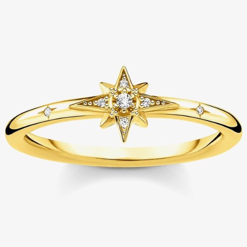 THOMAS_SABO_Gold_Plated_Cubic_Zirconia_Pavé_Star_Ring