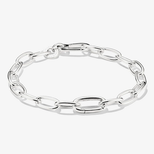 THOMAS SABO Charm Club Connect Silver Wide Oval Link Charm Bracelet