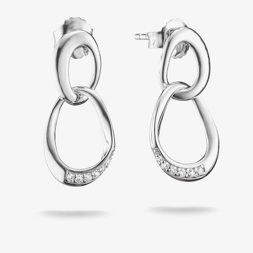 THOMAS SABO Together Sterling Silver Cubic Zirconia Intertwined Earrings