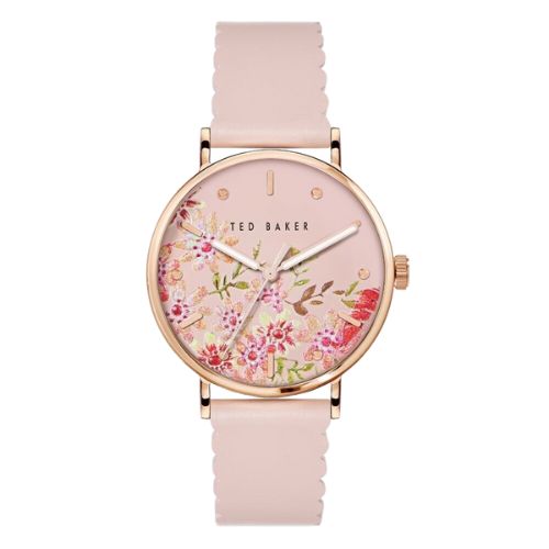 Ted Baker Champagne Dial & Pink Leather Watch