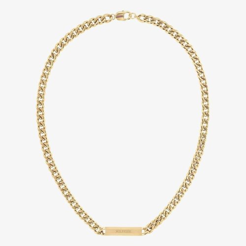Tommy Hilfiger Clash Gold Plated Logo Necklace