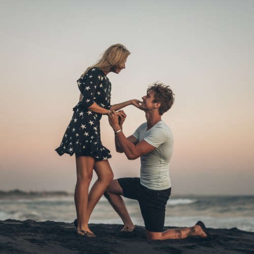 Whimsical Beachside Proposal