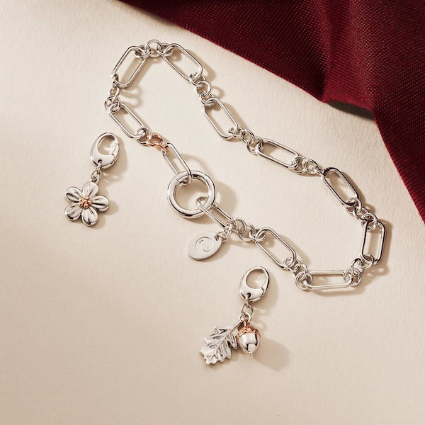 Clogau Insignia Sterling Silver Oak Leaf Charm