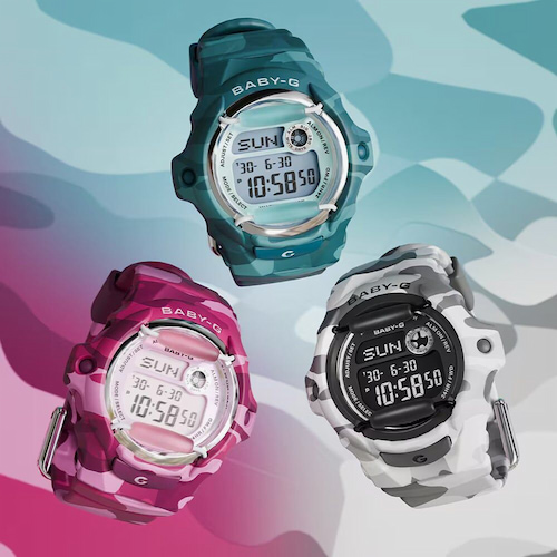 Casio Ladies Baby-G Black Dial Digital Strap Watch