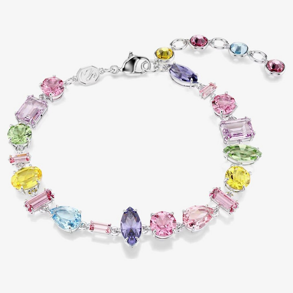 Swarovski Gema Rhodium Plated Multi Coloured Bracelet