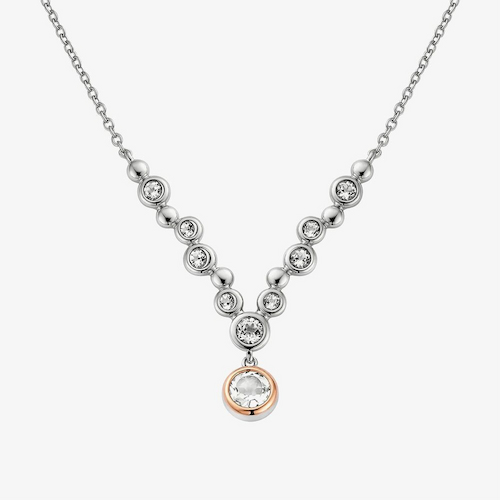 Clogau Two Colour Celebration Topaz Drop Necklace