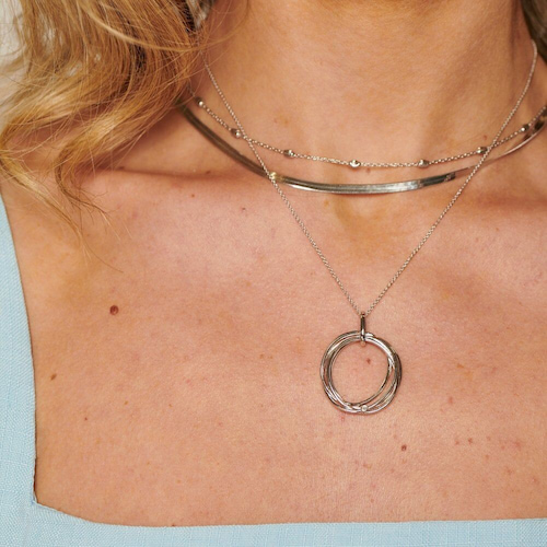 Hot Diamonds Silver String Pendant Necklace