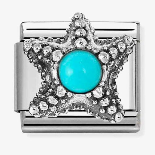Nomination Classic Turquoise Starfish Charm