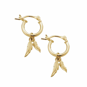 ChloBo Double Feather Hoop Earrings Gifts