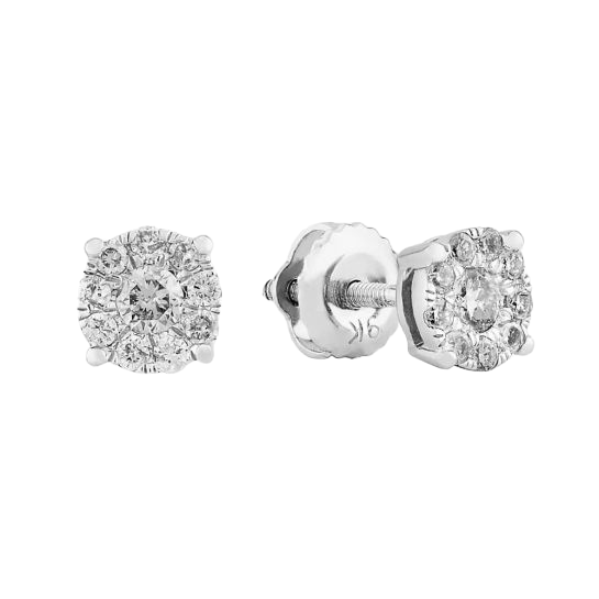 Diamond Cluster Earrings Bridal Jewellery