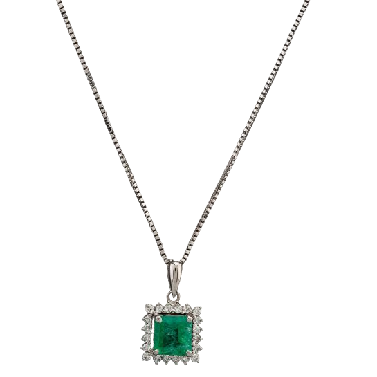 Emerald Pendant Necklace May Birthday Gift Ideas